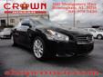Crown Nissan
Have a question about this vehicle?
Call Kent Smith on 205-588-0658
Click Here to View All Photos (12)
2011 Nissan MAXIMA Pre-Owned
Price: Call for Price
Make: Nissan
Mileage: 21990
Exterior Color: Black
Model: MAXIMA
Stock No: 842503
VIN: