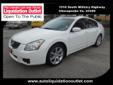 2008 Nissan Maxima SE $13,977
Pre-Owned Car And Truck Liquidation Outlet
1510 S. Military Highway
Chesapeake, VA 23320
(800)876-4139
Retail Price: Call for price
OUR PRICE: $13,977
Stock: F4389A
VIN: 1N4BA41E28C813511
Body Style: Sedan
Mileage: 79,796