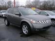 Columbus Auto Resale
2081 Harrisburg Pike, Grove City, Ohio 43123 -- 800-549-2859
2005 Nissan Murano SL Pre-Owned
800-549-2859
Price: $14,850
Â 
Â 
Vehicle Information:
Â 
Columbus Auto Resale http://www.columbusautoresale.com
Click here to inquire about