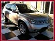 Nissan of St Augustine
2005 Nissan Murano Pre-Owned
$10,189
CALL - 904-794-9990
(VEHICLE PRICE DOES NOT INCLUDE TAX, TITLE AND LICENSE)
Exterior Color
Sheer Silver Metallic
Stock No
612086B
Make
Nissan
Mileage
119638
Price
$10,189
Body type
SUV
Engine