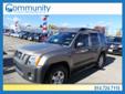 2007 Nissan Xterra
Community Chevrolet
16408 Conneaut Lake Rd.
Meadville, PA 16335
(814)724-7110
Retail Price: Call for price
OUR PRICE: Call for price
Stock: 4546B
VIN: 5N1AN08W47C545895
Body Style: SUV 4X4
Mileage: 115,957
Engine: 6 Cyl. 4.0L