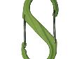 S-Biner - PlasticSize #2 dimensions: 2" x 1" x .3" - Weight Rating: 10lbsOur wildly popular S-Biner double-gated carabiner just got a little more wild.Here's a fun version of our unique, two-in-one S-Biner. Made of lightweight plastic and available in 15