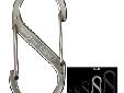S-Biner - Stainless SteelSize #4 dimensions: 3.5" x 1.5" - Weight Rating: 75lbAll the Usefulness of a Single-Gated Carabiner...Times Two! Our unique, two-in-one S-Biner offers functionality for a nearly endless variety of uses.Made of high quality,