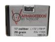 Nosler Bullets (Reloading Components Only, not Ammunition)Specifications:- Caliber: 17 (.172")- Grain: 20- Bullet Type: Varmageddon Flat Base Hollow Point- 100 Bullets Per Box
Manufacturer: Nosler
Model: 17205
Condition: New
Price: $11.56
Availability: In