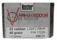 Nosler 22cal 40gr Varmagddn FBHP/100 17225
Manufacturer: Nosler
Model: 17225
Condition: New
Availability: In Stock
Source: http://www.fedtacticaldirect.com/product.asp?itemid=36175