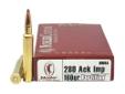 Nosler Custom Ammunition, Trophy GradeSpecifications:- Caliber: .280 Ack Imp- Grain: 160- Bullet Type: Partition- Muzzle Velocity: 2950 fps- Per 20- Use: Medium Game
Manufacturer: Nosler
Model: 60044
Condition: New
Price: $43.68
Availability: In Stock