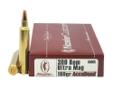 Nosler Custom Ammunition, Trophy GradeSpecifications:- Caliber: 300 Remington Ultra Magnum- Grain: 180 - Bullet Type: AccuBond- Muzzle Velocity: 3250 fps- Per 20- Use: Medium Game
Manufacturer: Nosler
Model: 60065
Condition: New
Price: $55.32