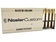 Nosler Match Grade 308 WIN, 168Gr Custom Competition, 20 Rounds. Nosler Match Grade ammunition is assembled to strict tolerances and standards using Nosler Custom Competition bullets and NoslerCustom Brass which translates into increased consistency and