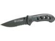 "
Schrade SW423GS Oasis Drop Point Blade Knife 40% Serrated Edge Blade
Titanium coated, partially serrated blade with dual thumb studs. Titanium coated stainless handles with lanyard hole. Stainless pocket clip."""Price: $12.69
Source: