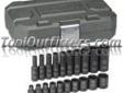 "
KD Tools 84900 KDT84900 20 Piece 1/4"" Drive 6 Point SAE Standard and Deep Impact Socket Set
Features and Benefits:
Chrome Molybdenum Alloy Steel for exceptional strength and long lasting durability
High visibility laser etched markings with additional