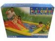 "
Intex 57454EP Ocean Play Center Ocean Play Center
Ocean Play Center
- Three Water toys in one!
- Two pools in one: small pool and larger wading pool
- Includes: water slide, inflatable palm tree, turtle, whale pool toys, and ring toss game(with three