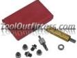 "
Lisle 58850 LIS58850 Oil Pan Plug Rethreading Kit
Features and Benefits:
Removes damaged thread and taps a new oversize thread
This set includes a piloted drill, spring-loaded tapping tool and 5 magnetic drain plugs
The unique tapping tool ensures the