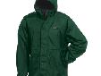 Onyx Packable Nylon Rain JacketColor: Spruce GreenSize: LargeChest Size: 42" - 44"Waterproof, breathable, packable jacket offers full freedom of movement and comfort in all-weather conditionsAdjustable drawcord hood with visorFull length zipper with dual
