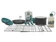 26 Piece Backwoods Camp KitThis set is great for family camping or backyard barbeques. The entire set is made of durable long-lasting material, and it packs together for easy storage.Includes:- Heavy duty grid- 10" saute pan- 4 qt. kettle- 4 qt. cover- 16