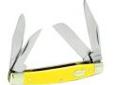 "
Schrade 44OTY OT Workmate Yellow Handle
Schrade Old Timer, Workmate, Pocket Knife
Specifications:
- Type: 4 Blade Pocket Knife
- Closed Length: 3.2""
- Knife Lock: None
- Handle Material: Yellow
- Blade Edge: Plain
- Blade Type: Clip, Spear Point,
