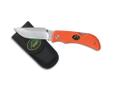 Drop-point skinner blade with easy to locate, non-slip orange KratonÂ® handle. AUS-8 stainless blade and double sided thumb stud. Specifications:- Blade Length: 3.20?- Overall Length: 7.30?
Manufacturer: Outdoor Edge Cutlery Corp
Model: GB-20
Condition: