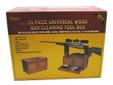 25 Piece Universal Wood Gun Cleaning BoxFor .22-.30 cal. rifles/ .38-.45/ 9mm-10mm pistols/ 12 and 20 ga. shotgunsIncludes:- 3 Piece Solid Brass Rods - 7 Bronze Brushes- 7 Mops- 2 Spear Pointed Jags- 3 Slotted Patch loops- 50 cleaning patches - 1 Adapter-