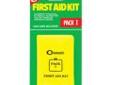 "
Coghlans 0001 Pack First Aid Kit I
A balanced assortment of 23 items in an attractive, lightweight, flexible kit which fits neatly in pocket, pack, tackle box, etc.
Specifications:
- Pack I Contains: First Aid Guide,
- 10 Adhesive Bandages 3/8"" x