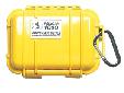 1010 Micro CaseCase Color: Yellow with Solid LidInterior Dimensions: 4.37" x 2.87" x 1.68" Watertight, crushproof, and dust proof Easy open latch Rubber liner for extra protection doubles as o-ring seal Stainless steel hardware Carabiner Unconditional