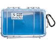 1050 Micro CaseCase Color: Blue w/Clear LidInterior Dimensions: 6.31" x 3.68" x 2.75"Great for rugged sportsNot for swimming or submergingWater resistant, crushproof, and dust proofEasy open latchCarabinerRubber liner for extra protection doubles as