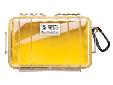 1050 Micro CaseCase Color: Yellow w/ Clear LidInterior Dimensions: 6.31" x 3.68" x 2.75"Watertight, crushproof, and dust proof Easy open latch Rubber liner for extra protection doubles as o-ring seal Automatic Pressure Equalization Valve - balances
