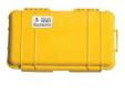 1060 Micro Case, Yellow with Black LinerInterior Dimensions: 8.25" x 4.25" x 2.25" (20.9 x 10.8 x 5.7 cm)Features:- GREAT FOR RUGGED SPORTS - NOT FOR SWIMMING OR SUBMERGING- Available in clear with color liner or solid- Easy open latch- Rubber liner for