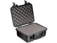 1400 CaseCase Color: BlackInterior Dimensions: 11.81" x 8.87" x 5.18"Watertight, crushproof, and dust proof Easy open Double Throw latches Open cell core with solid wall design - strong, light weight O-ring seal Automatic Pressure Equalization Valve
