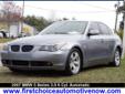 .
2007 BMW 5 Series
$17900
Call (850) 232-7101
Auto Outlet of Pensacola
(850) 232-7101
810 Beverly Parkway,
Pensacola, FL 32505
Vehicle Price: 17900
Mileage: 88647
Engine: Gas I6 3.0L/183
Body Style: Sedan
Transmission: Automatic
Exterior Color: Gray