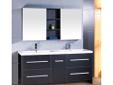 TYCROMEDIA.COM
Bathroom Furniture > Double Sink Bathroom Vanity
Perfecta Modern Double Sink Bathroom Vanity Set
This stunning Perfecta modern double sink vanity will be the centerpiece of bathroom. With a black wood cabinet base, four drawers and one
