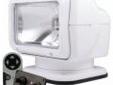 "
GoLight 2067 Permanent Mount Radioray Combination-White
GoLight Radioray Permanent Mount Searchlight
Features:
- Exclusive Cr5 Pentabeamâ¢ Technology
- Dual Controller (Dash Mount and Remote)
- 370Â° Rotation x 135Â° Tilt
- 400,000 Candle Power, 5.5 Amps
-