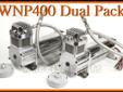 www.wheelsnparts.com $250
Pack Includes:
Two - 12 Volt WNP400 Chrome Compressors
Two - 22" Long Stainless Steel Braided 1/4" Leader Hoses
Two - 1/4"NPT Check Valves
Dual Compressor Specs:
12-Volt
3.02 CFM
Permanent Magnetic Motor
Duty Cycle: 100% @ 100
