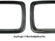 Replace or upgrade your old worn out headlight bezels with a new set of Rugged Ridge Bezels. Sold as a pair these new headlight bezels are sure to dress up the front of your Jeep.
The pair of Black ABS Headlight Bezels that fit 1987-1995 Jeep Wrangler YJ