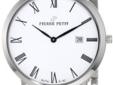 Projecting luxury, class, and fine Austrian quality, the Pierre Petit Men's P-787G Serie Nizza Classic White Dial Stainless-Steel Date Watch bestows its wearer with style and confidence. The large white dial features a date display at 3 OÃ Â¹?Ã¢?Â¬Ã?clock,