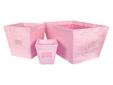 Pink Suede - Storage Bin - 3Pc Set Best Deals !
Pink Suede - Storage Bin - 3Pc Set
Â Best Deals !
Product Details :
Keep your little one's nursery neat and stylish with this three-piece storage set from Trend Lab. These metal-and-ultrasuede bins provide