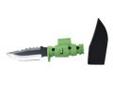 "
LaserLyte PB-3ZK Pistol Bayonet Serrated, Zombie Green Handle
Be the first to own a Pistol Bayonet that looks as good as it works. This razor-sharp Ka-BarÂ® blade fits any medium to large pistol with a rail and slides on and off easily with the press of