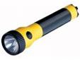 "
Streamlight 76000 PolyStinger Flashlight Only, Yellow (no charger)
- Compact, polymer body, non-slip grip.
- Battery: Nickel-cadmium 3.6 Volt, 1.8 amp hour, sub-C; rechargeable up to 1,000 times.
- Bulb: 3.7 Volt, 6 watt, xenon gas filled bi-pin; spare
