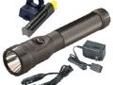 "
Streamlight 76132 PolyStinger LED 120V AC/DC - Black
The PolyStinger LED combines C4 LED technology with rechargeablilty generating the lowest operating costs of any flashlight made!
Specifications:
- Light output:
- High: Up to 24,000 candela (peak