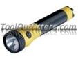 "
Streamlight 76000 STL76000 PolyStingerÂ® Rechargeable Flashlight - Flashlight Only
Features and Benefits:
Xenon gas-filled bi-pin bulb with 30 hour life; spare bulb in tailcap
Adjustable focus beam
Polymer construction with non-slip grip
Up to 15,000