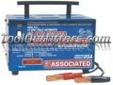 "
Associated 9410 ASO9410 Portable 10 Amp 12 Volt Battery Charger
Features and Benefits:
10 AMP automatic unit is designed to charge both flooded and sealed (valve regulated) batteries including Gel and AGM applications
This unit is polarity protected and