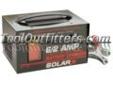 SOLAR 1007C SOL1007 Portable Battery Charger 6/12 Volt - 6/6/2
Features and Benefits:
Battery: 6 and 12 Volt
Charge Amps UL and CSA: 6/6/2
Saw tooth clamps
Automatic reset/circuit breakers
Recessed meter/controls
Steel cabinet with baked finish. Warranty
