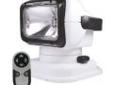 "
GoLight 7900 Portable Radioray w/Wireless Remote White
Golight slides on and off base of the light. When the shoe is installed a spring loaded button pops up locking the light into the base. The shoe base completely encapsulates the suction cup base.