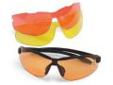 "
Browning 12717 Shooting Glasses Ace
These high-grade polycarbonate lenses offer 99% UV protection and feature interchangeable vermilion, orange and yellow colored lenses, lightweight frames, rubberized nose and temple pads.
- Microfiber bag is