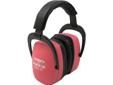 Specifications:- Rugged, high profile cups- Adjustable headband and ProForm leather ear cushions- Dielectric construction- Suitable for a high noise environment, both on the range and in your home workshop - NRR 33- Weight: 12 oz- Color: Pink