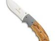 "
Browning 322834 Pro Staff Knife Olive Wood
Pro Staff Olive Wood Knife
Specifications:
- Blade : Drop Point Skinner
- Blade Length: 3 3/8""
- Type : Folding liner lock
- Steel : N690Co Stainless Steel
- Handle : Olive Wood
- Made in Italy "Price: $117.7