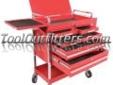 "
Sunex 8045 SUN8045 Professional Duty 5 Drawer Service Cart
Features and Benefits
Body of the cart will come pre-assembled making this one of the easiest and quickest service carts to put together in the market
Cart features a flip top locking lid,