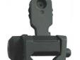 This rear sight attaches to AR-15 / M16 flat top A3 upper receivers. The sight may be used as a back-up rear sight or a lightweight rear sight to co-witness with red dot or holographic sights. The sight locks in its upright position, a spring loaded