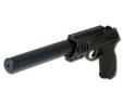 The PT-85 Blowback Socom CO2 powered air pistol is featuring the innovative Blowback feature. This technique provides an authentic look and feel and realistic actiona and is achieved utilizing a small portion of air to move the slide backward when firing.