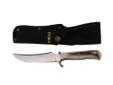 Puma Skinner SGBSpecifications:- Class: SGB- Knife Type: Fixed- Blade Length in / mm: 4.7/120- Blade Thickness in / mm: 0.14/3.5- Total Length in / mm: 9.4/240- Weight oz / gr: 5.6/160- Scales: Stag- Blade Steel: 440A Stainless- Rockwell Hardness: 57-60-