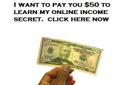 Have you ever been paid to be taught how to make money online?
I'll pay you up to $50 just to show you an easy way to earn $100+ daily.
visit www.you-r-hired-today.com OR