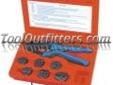 "
SG Tool Aid 18960 SGT18960 Quick Change Ratcheting Terminal Crimping Kit
Features and Benefits:
Quickly and easily change Die Sets with the press of a lever
Includes 7 die sets for the most popular automotive terminals crimping applications
Crimping